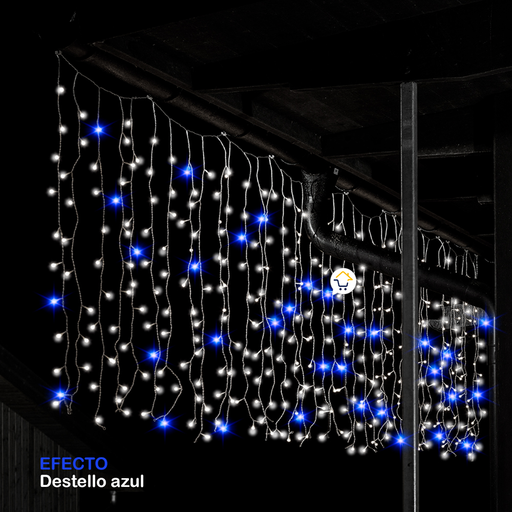 Miniatura 4 de Cortina Led Destellos 6x1 Blanco 1331b